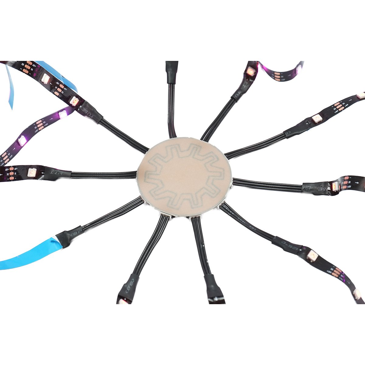 Banda LED model artificii 11x0.5+1x1m 5V, USB, bluetooth, control vocal, aplicatie RGB+IC Breckner Germany